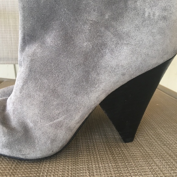 MICHAEL KORS COLLECTION Italy Gray Suede Tall Boots - Picture 3 of 13
